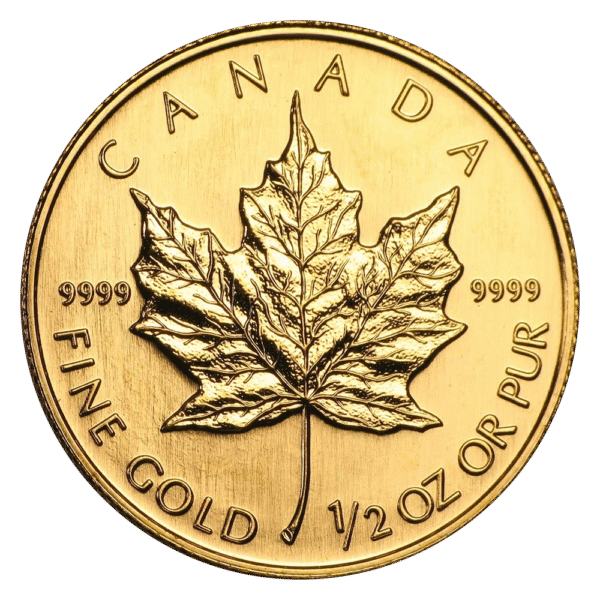 1/2 oz Canadian Maple Leaf Gold Coin (Any Year)